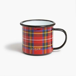 J. Crew Plaid/Tartan Tin Mug NWT